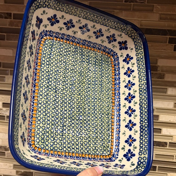 Blue Rose Polish Pottery 12”x9.75” Casserole Dish - Picture 5 of 10